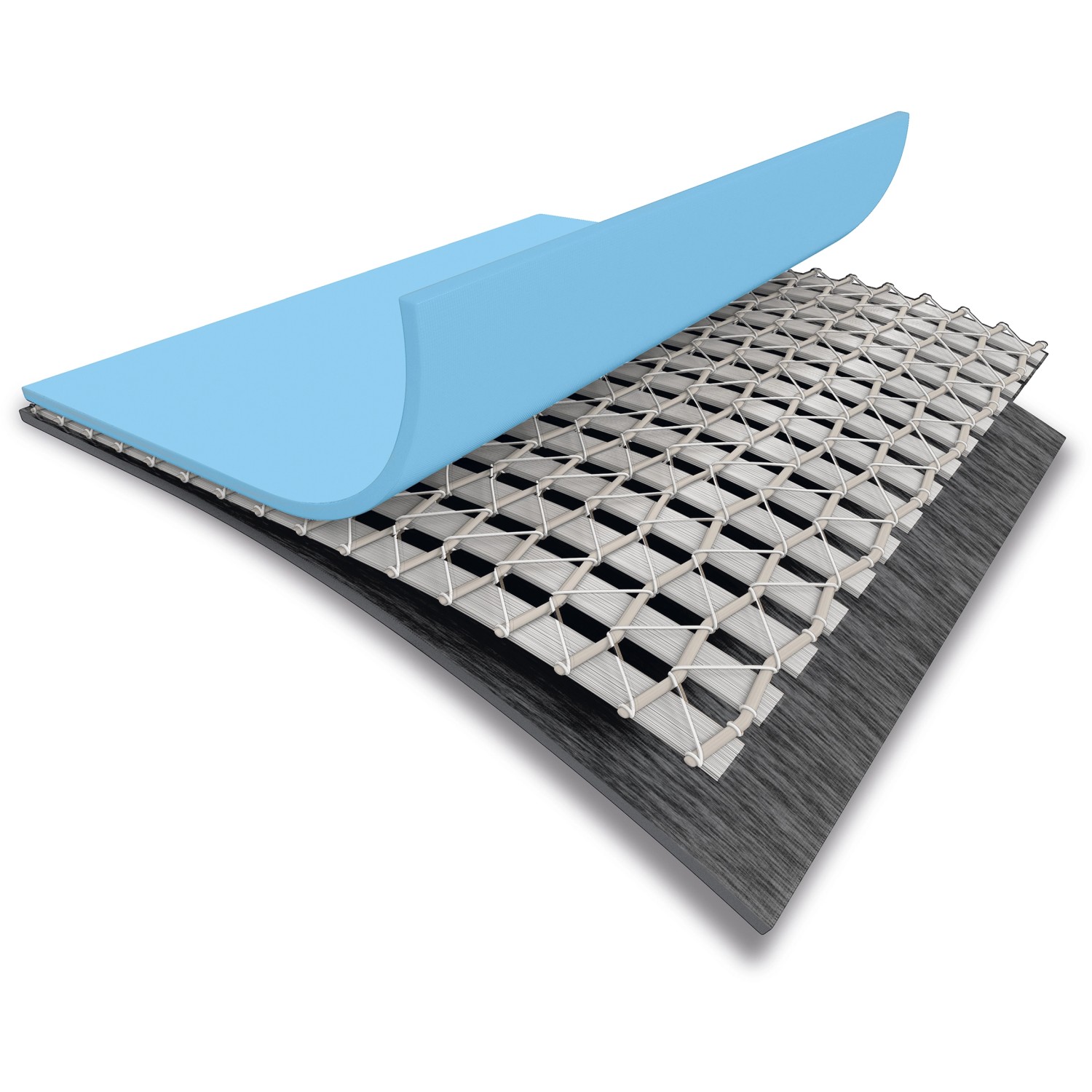 Detailaufnahme der Poolfolie des Intex Premium Frame Pool Sets mit drei Schichten.