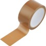 Braunes Packband 66m x 50mm auf Rolle, geeignet zum Verpacken und Verschließen von Paketen.