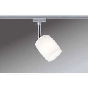 Paulmann URail Spot Blossom, Chrom matt, Satinglas, für Schienensysteme.