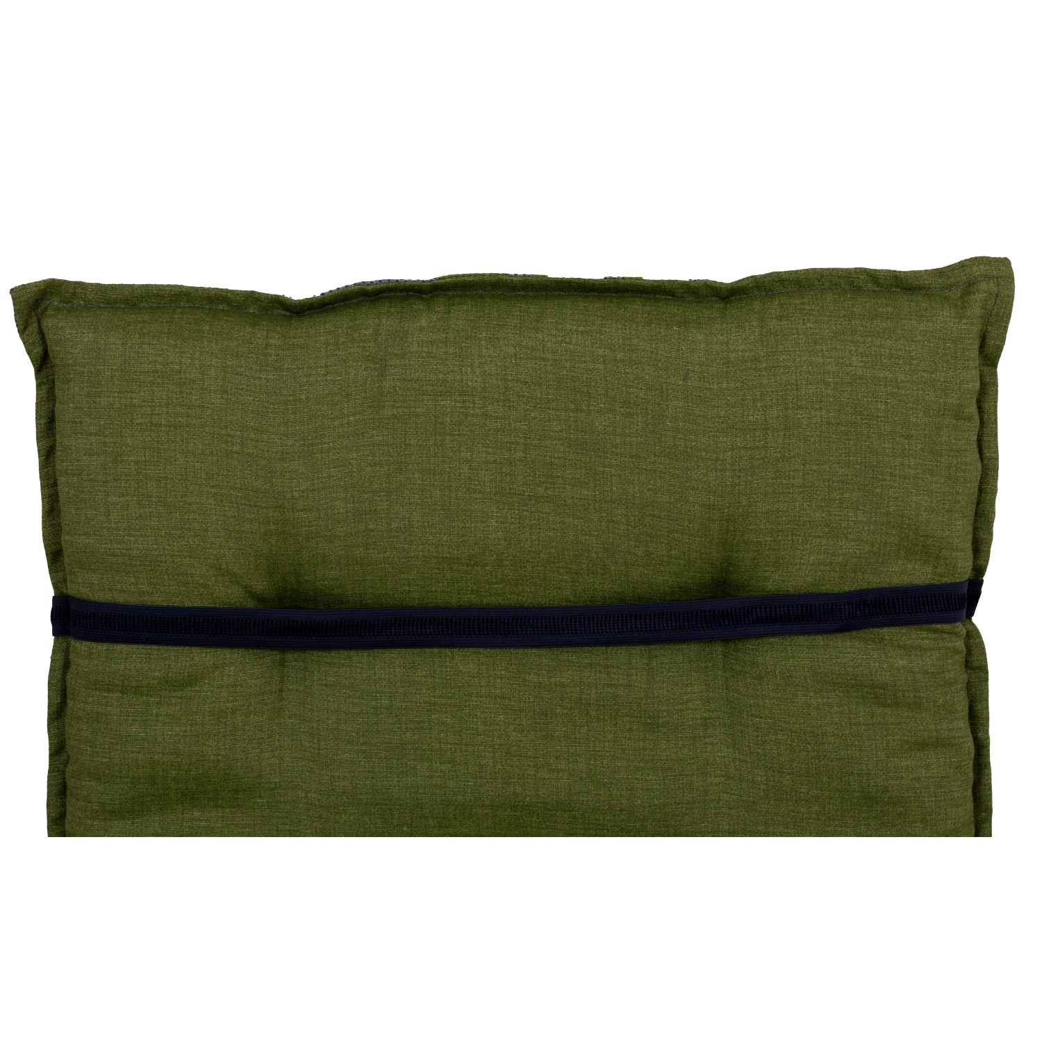 Beo Niedriglehner Saumkissen Tirana Turin, 100x46x8 cm, grau-grün. Gartenstuhlauflage mit Halteband.