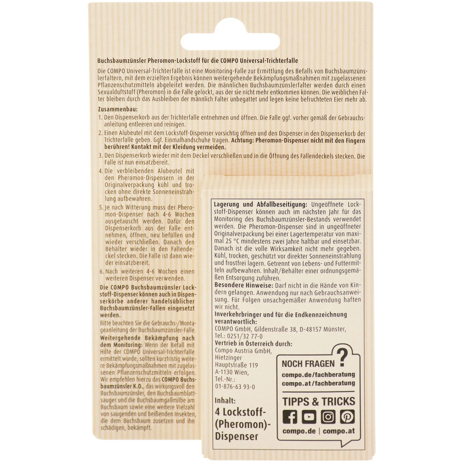 Compo BIO Buchsbaumznsler Lockstoff 4 Stck. kaufen bei OBI