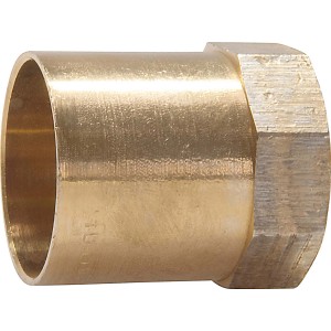Löt-Übergangsmuffe aus Rotguss, 28 mm, für Trinkwasser- und Heizungsanlagen.