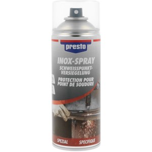 Presto Inox-Spray 400ml für Lackreparatur und Karosseriereparatur. Korrosionsschutz und Oberflächenbeschichtung.