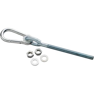 SwingKing Schaukelhaken mit Karabiner, M12 x 14 cm, für Gartenspielgeräte.