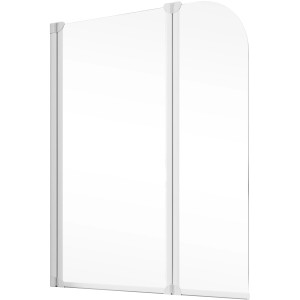 Einfaltbarer Schulte Badewannenaufsatz ExpressPlus, 2-teilig, Alpinweiß, 140x115 cm.