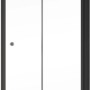 Schulte ExpressPlus Drehfalttür, Nische, Mattschwarz, 200x90 cm. Duschtür mit zwei Glaselementen.