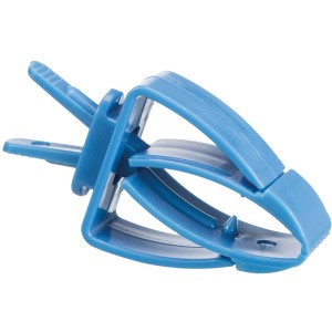 Blauer Trixie Universal-Halter (2 Stk.) für Kleintier- und Vogelkäfige.