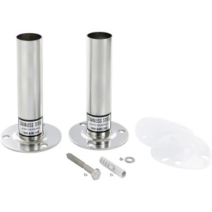 Steinbach Flanschrohr aus Edelstahl für Pool-Leiter, inklusive Befestigungsmaterial.