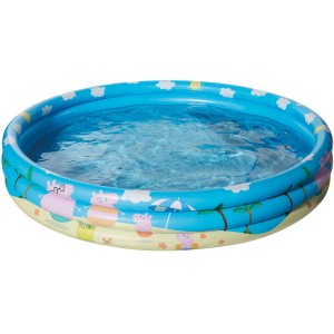 Happy People Peppa Pig Planschbecken, Ø 122 cm, mit drei Ringen und Peppa Pig Motiven.