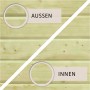 Detailansicht Karibu Pool: KDI-Holz, Außen- und Innenansicht der Poolwand.