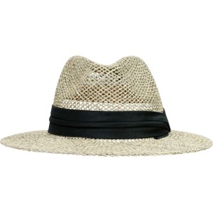 Strohhut Männer Natural Band Schwarz Gr. 57