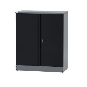 Küpper Materialschrank mit 2 Türen 10 Schubladen 110 cm Schwarz