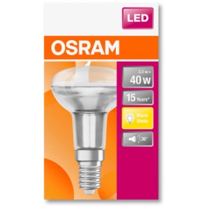 Osram E14 LED Reflektor R50 2,6W, warmweiß, nicht dimmbar. Leuchtmittel für Lampen und Leuchten.
