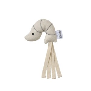 Hunter Katzenspielzeug Seki Shrimp, 8 cm, weiß, aus Polyester mit Katzenminze.