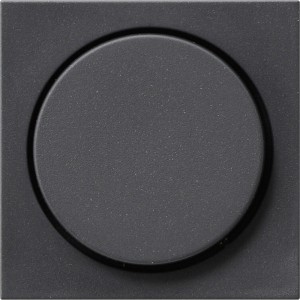 Gira Dimmerabdeckung System 55 in Anthrazit für moderne Lichtsteuerung.