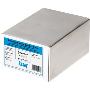 Knauf Schnellbauschrauben TB 3,5 x 35 mm, 1000 Stück im Karton. Zubehör für Gipskartonplatten.