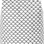 Weißer Sitting Point Sitzsack (60 l) mit schwarzem Schuppenmuster.