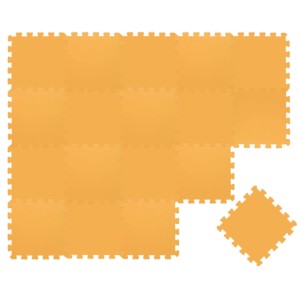 Gelbe LittleTom Baby & Kinder Puzzlematte, 18 EVA-Schaumstoffteile. Ideal als Spiel- und Bodenschutzmatte für Kindersicherheit.