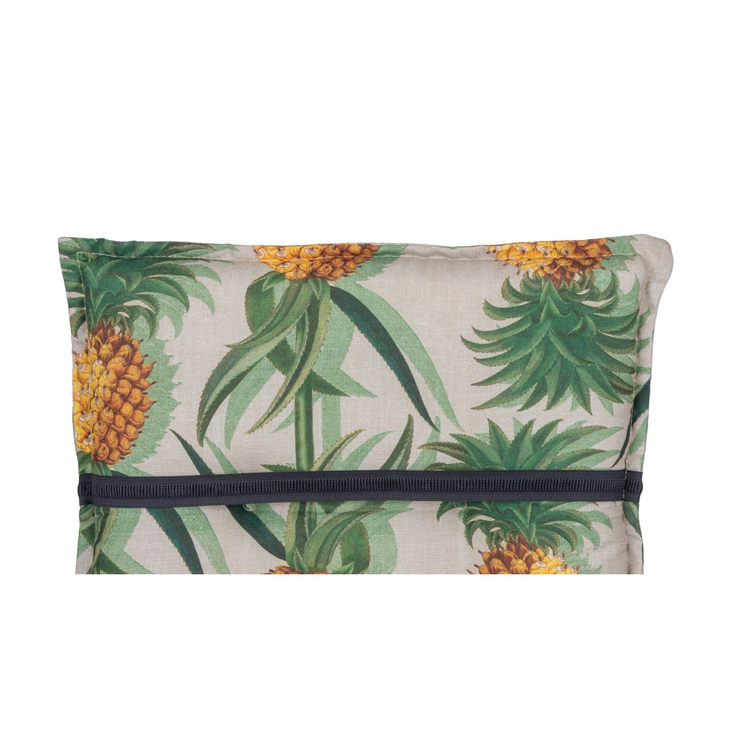 6er-Set Sitzauflagen für Niedriglehner mit Ananas-Motiv für Gartenstühle.