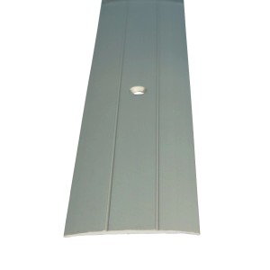 Silbernes Übergangsprofil, gelocht, mit 2 Rillen (38 mm x 5 mm x 2500 mm) für Laminat & Parkett.