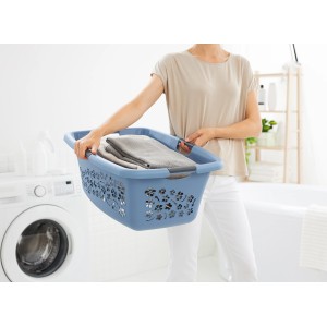 Rotho Wäschekorb Flowers 50 l Horizontblau