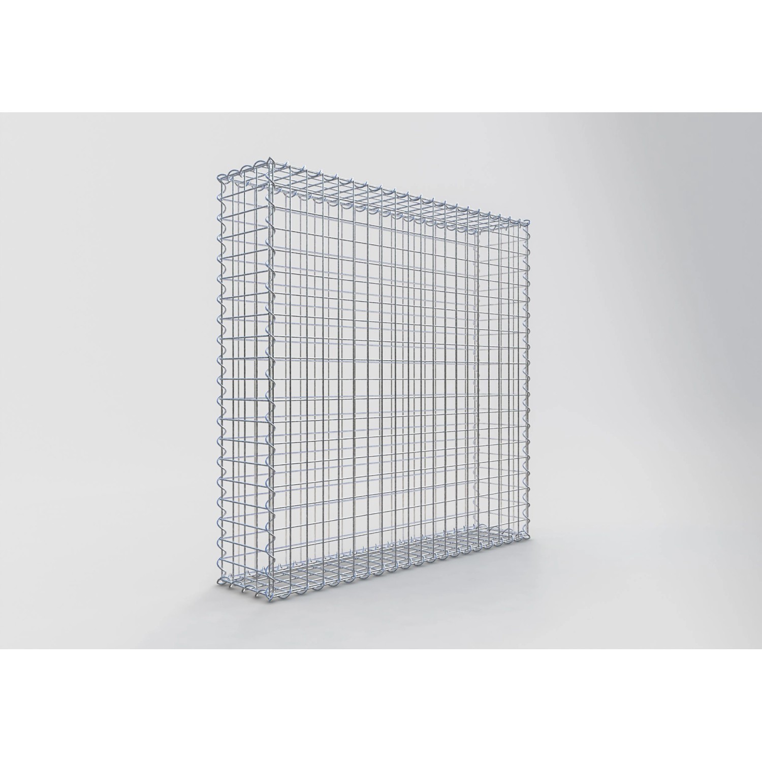 Gabiona Gabionenkorb, 100x100x20 cm, Maschenweite 5x5 cm, Drahtkorb für Einfassungen und Mauern.