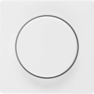 Berker Q.1 Dimmer Abdeckung in Polarweiß Samt für Drehdimmer.