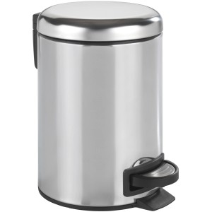 Wenko Treteimer Leman Speedy, 3 l, Edelstahl glänzend. Kosmetikeimer mit Tretfunktion.