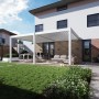 Weide E-Deluxe Plus | elektrische Wand Pergola mit LED | Voll Aluminium | 4 x 6 M | motorisiertes Lamellendach weiß_5