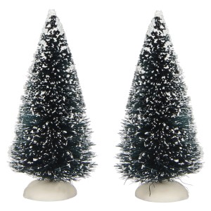 Luville Miniatur Tannenbäume, 2er Set, 10 cm hoch, für Weihnachtsdekoration und Winterdorf.