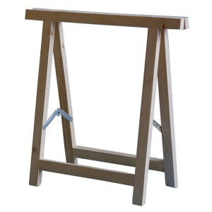 Arbeitsbock 75 cm x 75 cm x 34 cm Fichte-Roh FSC®