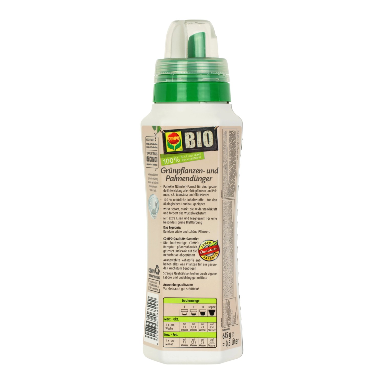 Compo BIO Grünpflanzen- und Palmendünger 500ml_2