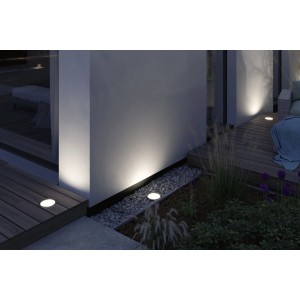 Paulmann Plug & Shine Ocos LED-Wandfluter, anthrazit, warmweißes Licht, für Außenbereiche.