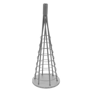 Silberfarbener Deko-Baum aus Metall, 60 cm hoch, für Weihnachtsdekoration.