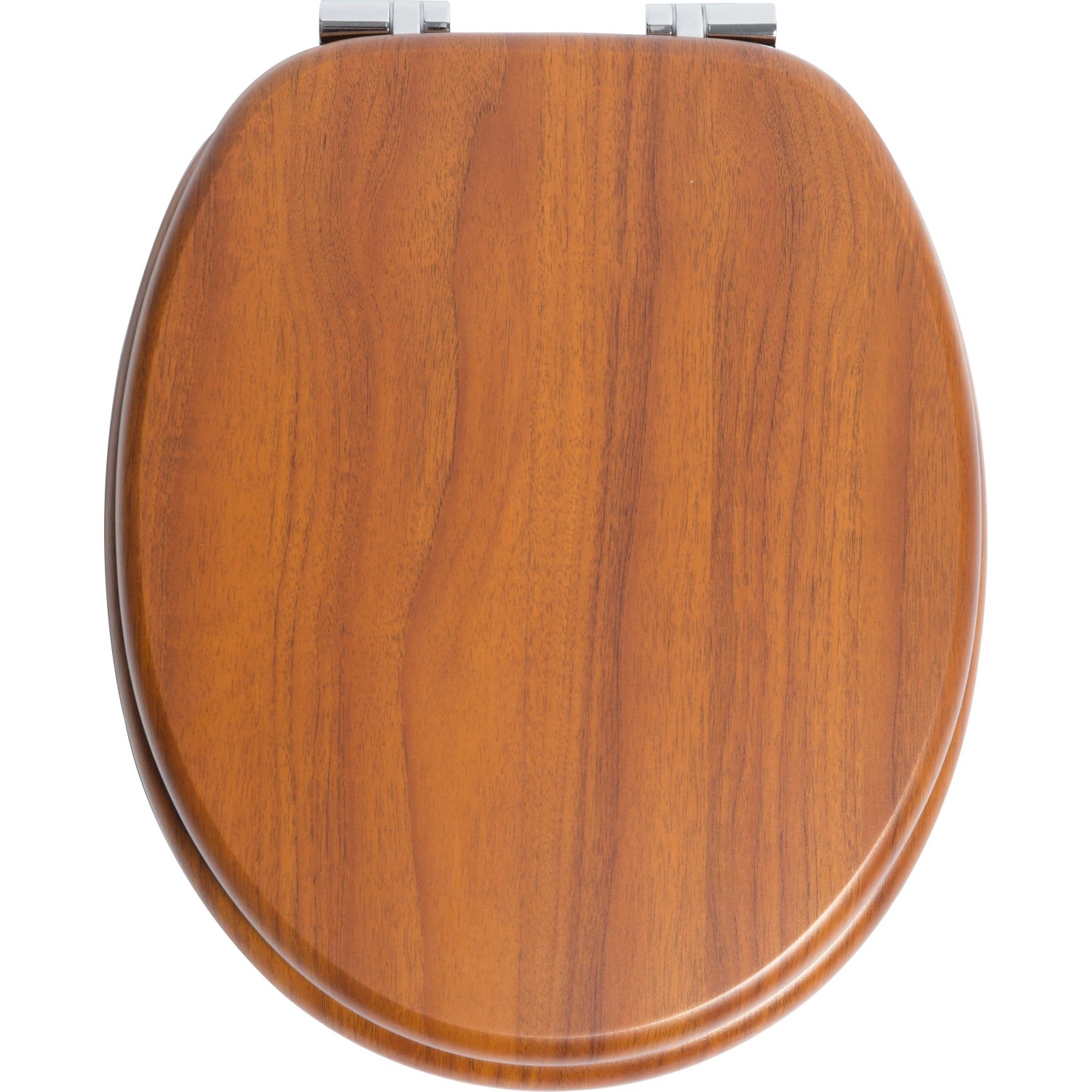 Brauner baliv WC-Sitz Lules mit Holzkern und Absenkautomatik.