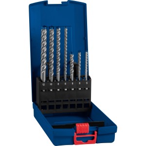 Bosch Expert SDS plus-7X Hammerbohrer-Set, 7-teilig im blauen Koffer.