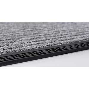 Astra Türmatte Border Star, 40x70 cm, silber, mit dekorativem Rand.