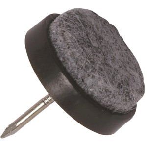Filzgleiter mit Stift, Ø 28 mm, für Möbel und Oberflächenschutz.