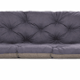 Setgarden Bankauflage 120x60x60cm, dunkelgrau, gesteppt, mit hellem Rand. Bequemes Outdoor Kissen für 2-Sitzer Bänke.