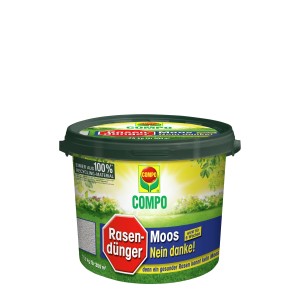 Compo Rasendünger Moos-Nein danke! 7,5kg Eimer für moosfreien, dichten Rasen.