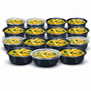 BigDean Meal Prep Boxen 700 Ml 15 Stück Runde Schalen Mit Deckel BPA Frei Mikrowellengeeignet Spülmaschinengeeignet Gefriergeeignet Food Container