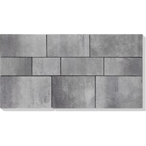 Premac Pflastersteine Voltana, Grau-Anthrazit, Mehrformat mit 10 Formaten.