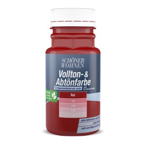 Schöner Wohnen Voll- und Abtönfarbe Rot, 125ml Flasche.