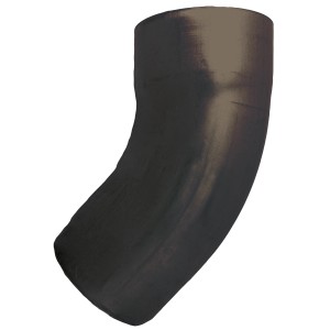 Fallrohrbogen NW 80/40° in Braun (RAL 8028) für die Installation von Metall-Dachrinnen.