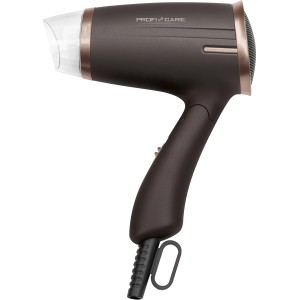 Profi Care Haartrockner HT 3009 in Braun mit bronze Details und abnehmbarer Düse.
