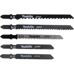 Makita Stichsägeblätter Set, 5-teilig: Verschiedene Sägeblätter für Holz, Metall & Kunststoff.