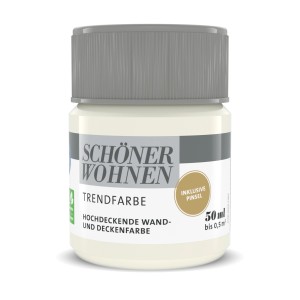 Schöner Wohnen Trendfarbe Wool, matte Wandfarbe im 50 ml Gebinde.