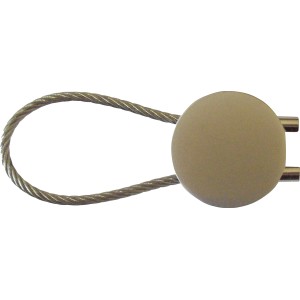 Keymax Anhänger-Schlüsseldrahtseil in Silber, Detailansicht.