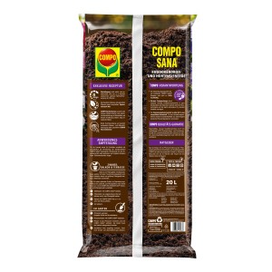 Sack Compo Sana Rhododendron- und Hortensienerde, torffrei, 20 l.