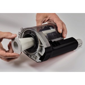 Einhell Filter für TE-SV 18 Li Stielstaubsauger, waschbar, wird eingesetzt.